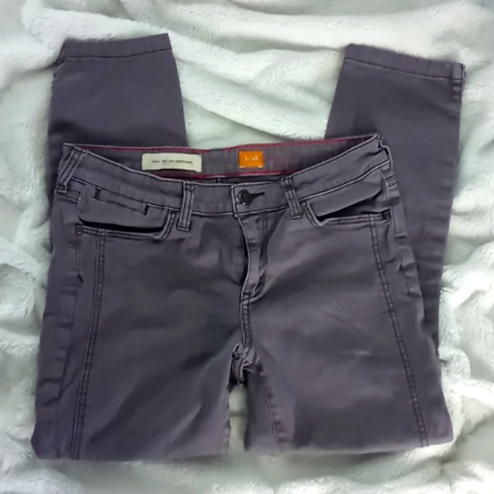 Pilcro and the Letterpress jeans, Anthropologie STET gray jeans, size 28, grey